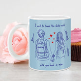 Travelling Digital Printed Blue Coffee Mug Gift For Him